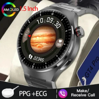 LEMFO Watch 4 Pro Smart Watch Men 1.5 Inch Amoled HD Screen ECG Smartwatch 2024 Wireless Charging AI Voice 15 Days Standby