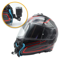 Motorcycle Helmet Camera Holder Helmet Chin Sports Camera Stand Mount Full Face Bracket For GoPro Hero 5/6/7 Action Cameras