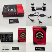 Paket Lampu Led MiniProjector V88 Macrone Headligh & Foglamp Led Foglamp 3 Warna