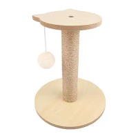 Cat Tower With Scratching Post Sisal Cat Scratch Tower With Fluffy Ball Interactive Sisal Rope Cat Scratching Post Tree