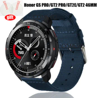 3in1 wristband for huawei watch gt2 pro smartwatch strap Bands Nylon Canva for honor watch GS Pro band glass screen protector
