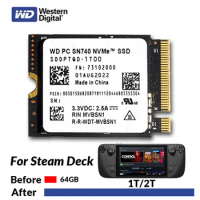Western Digital WD SN740 2230 1TB 2TB NVMe 1.4 M.2 SSD PCIe 4.0 SSD Drive for Steam Deck ROG Ally Mini PC Computer