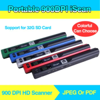 Digital Portable iScan Mini Scanner 900DPI LCD Display JPG/PDF Format Document Image Iscan Handheld Scanner A4 Book Scanner