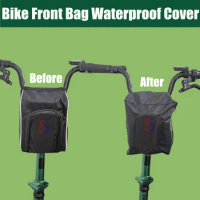 Bicycle Front Bag Waterproof Cover Front Bag Rain Cover For Brompton Dahon Folding Bike/Ebike Front Battery Bag waterproof Cover