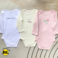 [0-24M] Bộ Liền Thân Bodysuit Betrai Begai Dáng Jumpsuit Mèo Kem Hoa Chữ Roarsome Vải Cotton Cho Bé 