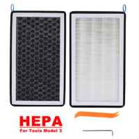 Activated Carbon Filter For Tesla Model 3 HEPA Air Filter Cabin Filter Air Conditioner Replacement Cabin Air-Filters with Tools