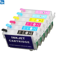 T0781 refillable ink cartridge for epson Artisan 50 R260 R280 R380 RX580 RX595 RX680 with arc chip