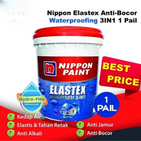 Nippon Elastex Aquaproof 20KG Cat Tembok Anti Bocor Waterproof 1 PAIL 20 KG CAT DASAR ELASTEX PAINT 