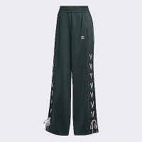 Adidas Wide Leg Pant [HK5086] 女 長褲 寬褲 運動 休閒 花邊繫帶 穿搭 舒適 綠