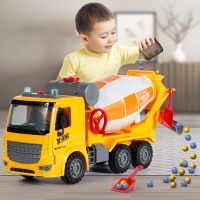 大號男孩攪拌車玩具工程車兒童混凝土水泥罐車攪拌機4-6歲3模型