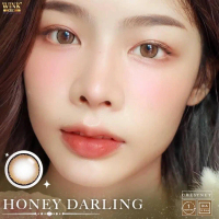 🔥คอนแทคเลนส์✨ขนาดกลาง✨Brown✨ Honey Darling ✨Wink Bigeyebybellies