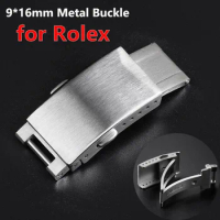 For Rolex Watch Band Luxury Metal Buckle 9×16mm Solid Stainless Steel Clasp for Submariner ForOysterflex for Daytona Accessories