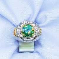 Cincin Blue Moissanite + Memo