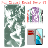 Sunjolly Case for Xiaomi Redmi Note 9T Wallet Stand Flip PU Phone Case Cover coque capa Xiaomi Redmi Note 9T Case Cover