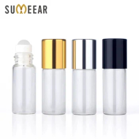 50pieces/lot 3ml Clear Roll On Roller Bottle for Essential Oils Refillable Perfume Bottle Deodorant Containers