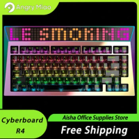 Angry Miao Cyberboard R4 Mechanical Keyboard LED Screen RGB Hot Swap Bluetooth Wireless Charging Keyboard Custom Pc Gamer Office