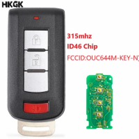 2+1Buttons 315Mhz Remote Car key For for Mitsubishi Mirage Outlander 2013 2014 2015 2016 FCC ID OUC644M-KEY-N