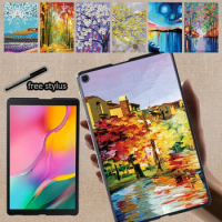 Tablet Shell Case for Samsung Galaxy Tab S7 11/Tab S6 Lite 10.4/Tab S6 10.5/S4 10.5/Tab S5e 10.5 Ultra Thin Paint Pattern Cover