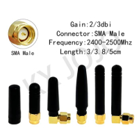 Wifi Antenna 2pcs 2.4G 2/3dBi with SMA Male Plug for Wireless Router Straight Signal Intensifier Wholesale