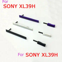 100% New housing-USB Charging Port Dust Plug cover + Port SIM Card Port Slot cover for Sony Xperia Z Ultra XL39H C6802