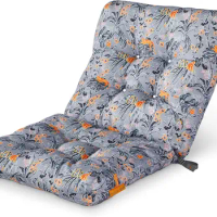 Classic Accessories for Vera Bradley Outdoor Chair Cushion, 21 x 19 x 22.5 x 5 Inch, Rain Forest Toile Gray/Gold