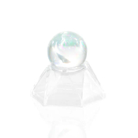 【Woogie武吉珠寶】雷姆利亞七彩虹光水晶球(冰透21-22mm)