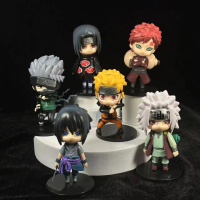 Bộ 6 mô hình Naruto phiên bản Q: Itachi, Gaara, Naruto, Sasuke, Kakashi - trang trí xe hơi có sẵn