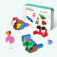【GGUMBI】磁吸方塊像素積木 親子良品(176顆)
