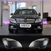 For Mercedes-Benz C-class W204 headlight cover 07-10 W204 C180 C200 C260 headlight transparent lens plexiglass lamp housing mask