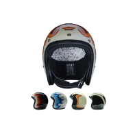 【Chief Helmet】500-TX 彩繪-火焰黑 3/4罩 安全帽(復古帽 騎士安全帽 半罩式 500TX EN)