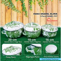 [ PER-BJ ]PANCI BLIRIK/PANCI ENAMEL GEMOY/PANCI BLIRIK LABU/ PANCI JADUL/ PANCI BLIRIK HIJAU 20cm