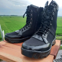 Sepatu PDL Weba Hitam Doff Satpam Security Banser Kanvas Tebal Empuk