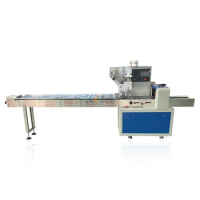 Huayuan PLC Control Date Ball Protein Bar Automatic Horizontal Wrapper Pillow Packing Machine Cookie Cake Flow Wrapping Machine