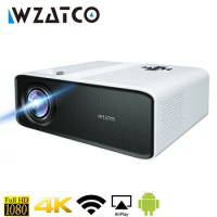 WZATCO C5/C5A 5G WIFI Android 9.0 16G Full HD Native 1080P LED Proyector 2K Smart Beamer 3D Home Video Theater 6D Keystone