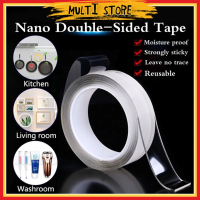 Nano Double Sided Tape Washable Adhesive Tape Reusable Double Sided Side Nano Traceless Clear Sticky