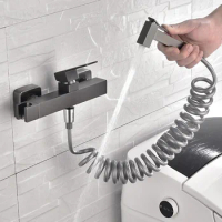 Handheld Toilet Bidet Sprayer Set Brass Hand Bidet Faucet For Bathroom Hand Sprayer Shower Head Self Cleaning