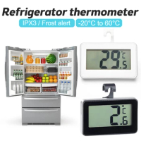 Electronic Thermometer Household Digital Temperature Meter Refrigerator Wall Hanging Thermometer Freezer Frost Alarm Thermometer