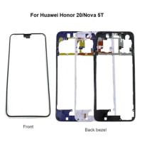 For Huawei Nova 5T Honor 20 Front Bezel Middle Frame LCD Supporting Back Plate Housing Faceplate Bezel Repair Parts