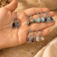 Anting Earrings Sumpel Stud Tusuk Giwang Perak Silver Bali Asli 925 Green Quartz Garnet Amethyst Moj