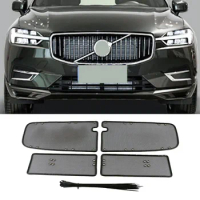 For Volvo XC90 2017 2018 2019 2020 Stainless Steel Front Insect Grill Net Screening Protective Face Mesh Cover Car Accessories