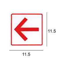 RH-522 紅色箭頭 11.5x11.5cm 壓克力標示牌/指標/標語 附背膠可貼