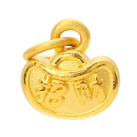 Pure 24K Yellow Gold Bracelet Women 999 Gold YuanBao Bracelet