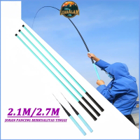 Leooel Joran Pancing Teleskopik Serat Karbon 2.1m/2.7m | Ringan Mudah Dibawa Tahan Lama | Cocok Panc