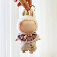 For 17cm Labubu Doll Clothes Handmade Labubu Sweater Mini Hoodie for Macaron Labubu Time To Chill Filled Durable Labubu Clothes