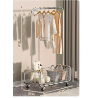 多功能衣帽架 晾衣架 簡約掛衣櫃 曬衣架【銀色加粗加深U型網框衣架80cm】 