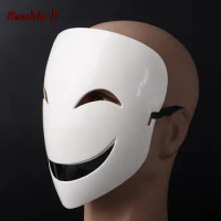 Adjustable Mask Adults Japanese Anime Black Bullet Hiruko White Visible Helmet Cosplay Costume Props Halloween Gifts Collection