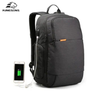 Kingsons External USB Charge Laptop Backpack Anti-theft Notebook 15.6 inch Laptop Bag for Men Women Business Computer Bag