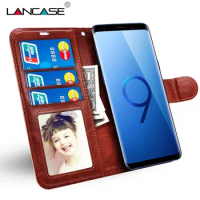 LANCASE Wallet Case for Samsung S21/S9 PLUS case for Note 20/9 wallet case for Samsung A12 A53 5G Leather case with stand design