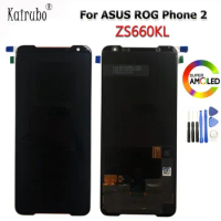 2019 New Best 6.59" AMOLED Screen For ASUS ROG Phone 2 Phone2 Phone ll ZS660KL LCD Display Screen+Touch Panel Digitizer Assembly