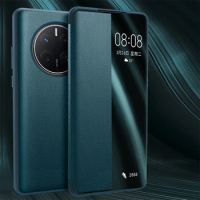 Case for HUAWEI P50 Pro P40 P30 Lite MATE 30 40 5G Pro Original Smart View Folio Flip Official Mirror Window Leather Phone Cover
